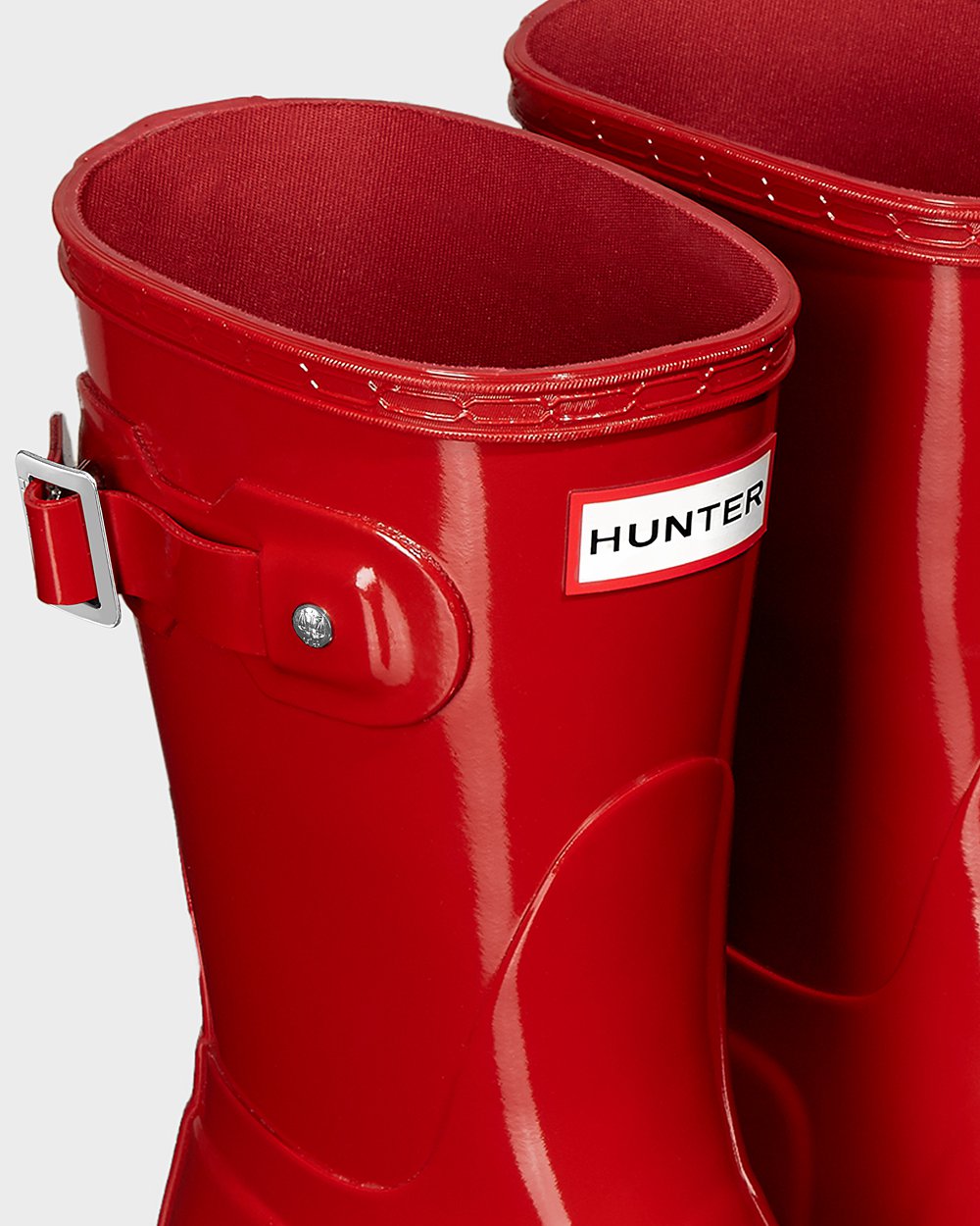 Botas de Lluvia Cortas Hunter Mujer - Original Gloss - Rojos - VHZBKUC-40